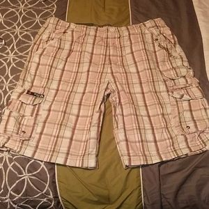 Mens plaid ecko shorts